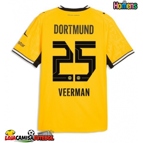 Camisa de Futebol Borussia Dortmund Joey Veerman #25 Equipamento Principal 2026-27 Manga Curta